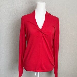 Halogen Orange Twist Front Blouse